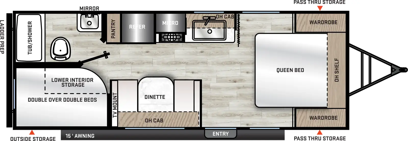 Catalina Summit Series 8 211BH Floorplan